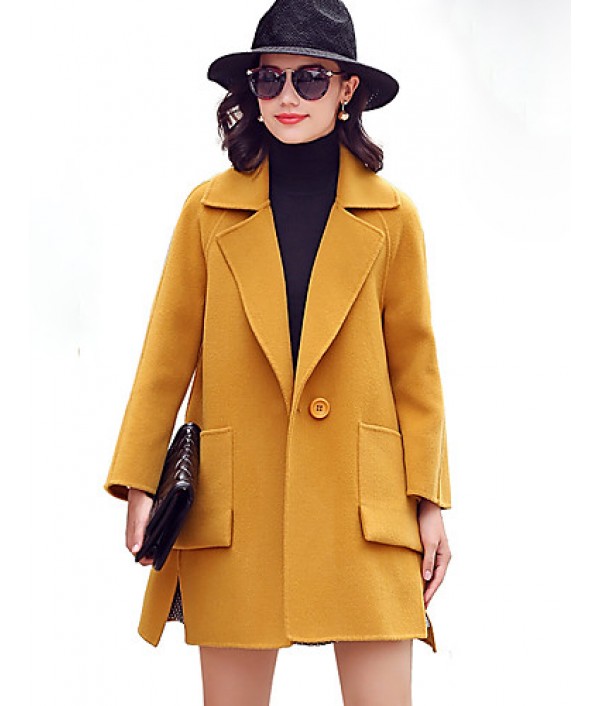 Women's Going out Street chic CoatSolid ...
