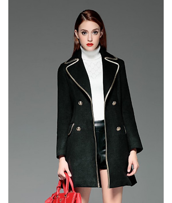  Women‘s Going out Vintage Coat,Solid ...